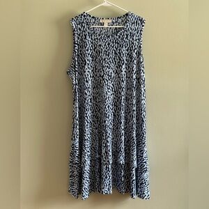 Michael Kors Black and Blue Sleeveless Sundress